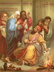 Jojakim verbrennt die Schriftrolle