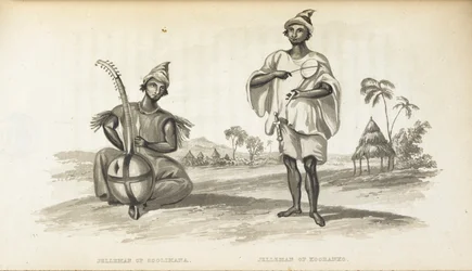 Jellemen von Soolimana. Musiker aus Westafrika, Illustration aus 