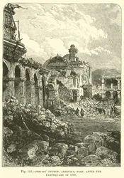 Jesuitenkirche, Arequipa, Peru, nach dem Erdbeben von 1868