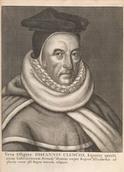 John Clenche, aus Historische Denkmäler der englischen Gesetze von William Dugdale, London 1666