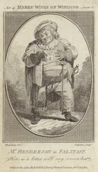John Henderson als Falstaff in Die lustigen Weiber von Windsor
