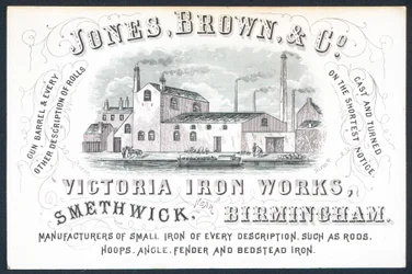 Jones, Brown & Co, Victoria Eisenwerke, Visitenkarte
