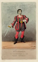 Joseph Grimaldi als Vanderdecken in Der Fliegende Holländer