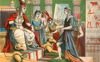 Joseph deutet die Träume des Pharaos