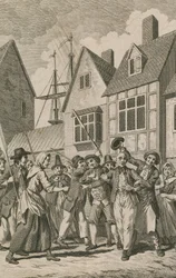 Richter Jeffries in Wapping gefangen genommen