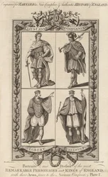 Julius Caesar, Ein dänischer General, Egbert und Ethelwolf, Illustration aus 