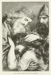 König David vergibt seinem Sohn Absalom