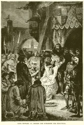 König Edward III befiehlt die Hinrichtung der Bürger