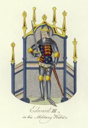 König Edward III. von England in seiner Militärkleidung
