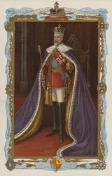 König Edward VII. in Krönungsroben