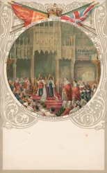 König Edward VII. eröffnet sein erstes Parlament am 14. Februar 1901