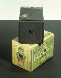 Kodak Brownie Kamera mit Originalverpackung, ca. 1902