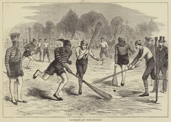 Lacrosse in Hurlingham (Gravur)