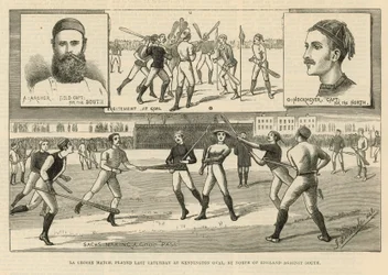Lacrosse-Spiel letzten Samstag im Kennington Oval zwischen Nordengland und Südengland