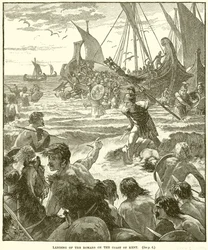Landung der Römer an der Küste von Kent