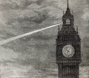 Licht auf dem Uhrturm, Houses of Parliament aus The Illustrated London News, 16. August 1873