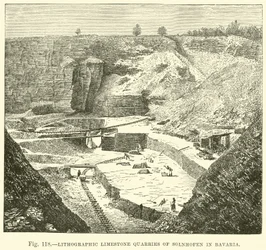 Lithographische Kalksteinbrüche von Solnhofen in Bayern