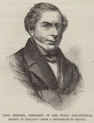 Lord Berners, Präsident der Royal Agricultural Society of England (Gravur)