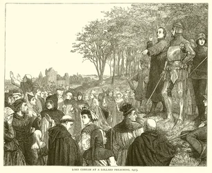 Lord Cobham bei einer Lollardenpredigt, 1413