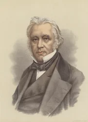 Lord Macaulay, britischer Historiker und Politiker (Farblithografie)