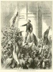 M. Gambetta verkündet die Republik, September 1870