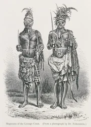 Magier der Loango-Küste, graviert nach einem Foto von Dr. Falkenstein, aus 