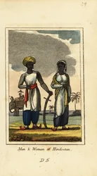 Mann und Frau aus Hindostan oder Hindustan