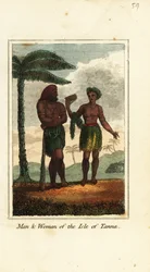 Mann und Frau von der Insel Tanna, Vanuatu