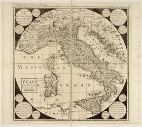 Karte von Italien, ca. 1730