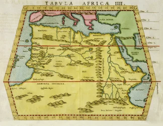 Karte von Nordafrika, ca. 1580er Jahre