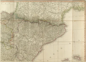 Karte von Spanien, die angeblich vom Herzog von Wellington verwendet wurde