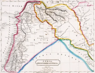 Karte von Syrien, Mesopotamien, Assyrien usw., aus „The Atlas of Ancient Geography“ von Butler, veröffentlicht in London, um 1829