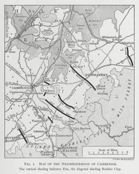 Karte der Umgebung von Cambridge (Gravur)