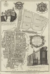Karte der Bezirke Coleman Street und Bassishaw, London