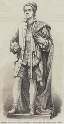 Marmorstatue von Allan Ramsay in Edinburgh, von John Steell, RSA