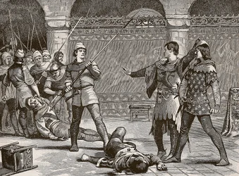 Marcel und der Dauphin von Frankreich, Illustration aus Cassells Illustrierter Geschichte Englands