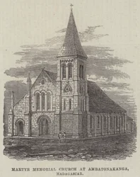 Märtyrergedenkkirche in Ambatonakanga, Madagaskar (Gravur)