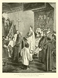 Maria von Burgund schwört, die Privilegien von Brüssel zu respektieren, 1477