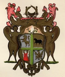 Freimaurerbanner im Besitz der Lodge of York, ca. 1776, aus The History of Freemasonry, Band II, veröffentlicht von Thomas C. Jack, London, 1883