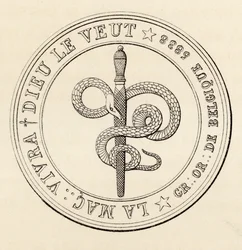 Freimaurersiegel, aus „The History of Freemasonry, Band III“, veröffentlicht von Thomas C. Jack, London, 1883