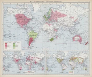 Fleisch, exportierende und importierende Länder