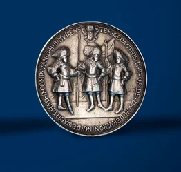 Medaille zur Krönungsfeier von Wilhelm und Maria in Amsterdam, 1869 (Silber) (Rückseite)