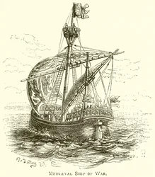 Mittelalterliches Kriegsschiff