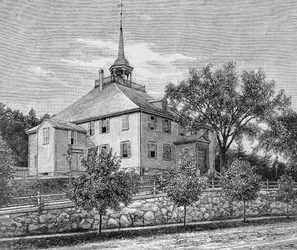 Versammlungshaus in Hingham, Illustration aus Band III von 