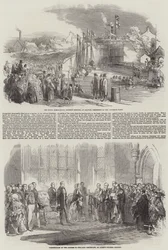 Treffen der Royal Agricultural Show in Galway (Gravur)