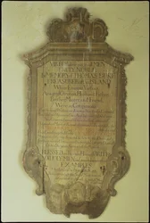 Gedenkstätte für Thomas Duke, 1750 (bemaltes Holz)