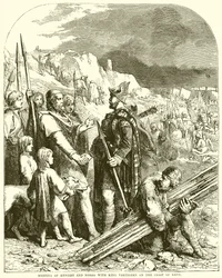 Treffen von Hengist und Horsa mit König Vortigern an der Küste von Kent