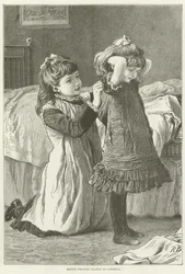 Minnie hilft Gladys beim Ausziehen