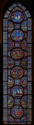 Wunderfenster mit den Geschichten von John Roxborough und Henry Beche