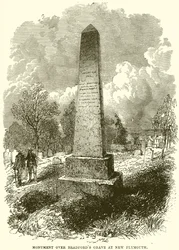 Denkmal über Bradfords Grab in New Plymouth